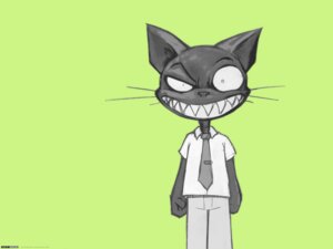 Rating: Safe Score: 0 Tags: 4:3 accessory anthro big_eyes big_head big_mouth_(anatomy) biped black_body black_fur bottomwear clothed clothing darkdoomer domestic_cat e621 felid feline felis fist front_view fully_clothed fur green_background hi_res male mammal miw_(darkdoomer) necktie pants sharp_teeth shirt simple_background smile solo standing teeth toony topwear wallpaper whiskers wide_smile User: bunchy7s