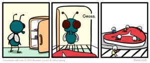 Rating: Safe Score: 0 Tags: 2012 alex_culang antennae_(anatomy) appliance arthropod beef blow_fly building buttersafe comic e621 eating fly_(animal) food fridge house human humor insect insect_wings kitchen_appliance male mammal meat raynato_castro role_reversal steak what wings User: bunchy7s