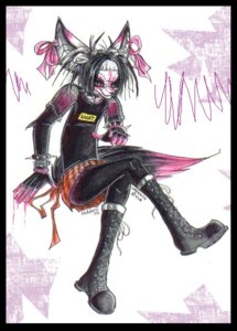 Rating: Safe Score: 0 Tags: alternative_fashion anthro biped black_boots black_border black_clothing black_footwear black_legwear boots border bracelet clothed clothing crossdressing digital_media_(artwork) e621 femboy fishnet_clothing footwear full-length_portrait fully_clothed glamfur goth jewelry legwear male mammal mixed_media piercing portrait punk redderz shoes sitting sketch solo spiked_bracelet spikes tail tall_boots traditional_media_(artwork) whorror wristband User: bunchy7s