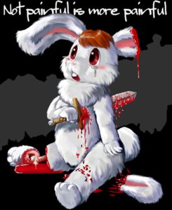 Rating: Explicit Score: 0 Tags: 2010 3_toes 5_fingers ambiguous_gender anthro barefoot biped blood blood_drip blood_on_leg blood_on_object blood_on_weapon blood_puddle blush bodily_fluids bone brown_hair buckteeth crying dismemberment dripping e621 edmol english_text exposed_bone exposed_muscle feet fingers fur gore hair holding_melee_weapon holding_object holding_sword holding_weapon impalement japanese_description kemono lagomorph leporid mammal melee_weapon mutilation notched_ear nude open_mouth rabbit red_eyes self-harm short_hair sitting solo stab suicide sword tears teeth text toes weapon white_body white_fur wounded User: bunchy7s