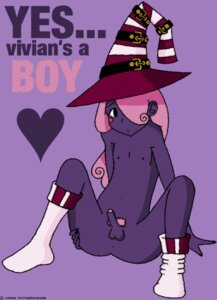Rating: Explicit Score: 0 Tags: 2006 anus balls belt_accessory blush clothing digital_media_(artwork) e621 english_text erection feminine flat_chested footwear genitals hair hair_over_eye hand_on_leg hand_on_thigh hat headgear headwear humanoid legwear long_hair magic_user male mario_bros nintendo not_furry paper_mario penis pink_hair pink_pubes pubes purple_background purple_body shadow_siren shy simple_background small_penis socks solo spread_legs spreading stated_gender text trans_(lore) trans_woman_(lore) unknown_artist vivian_(mario) witch witch_hat User: bunchy7s