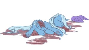 Rating: Questionable Score: 0 Tags: blood bodily_fluids clothing e621 equid equine female feral friendship_is_magic gore hasbro hat headgear headwear horn mammal my_little_pony mythological_creature mythological_equine mythology noel_(artist) solo tail trixie_(mlp) unicorn User: bunchy7s