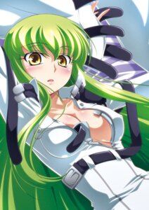 Rating: Explicit Score: 0 Tags: areola arms_up blush breasts c.c. cleavage code_geass female green_hair izumi_mahiru long_hair open_clothes rule34 strap straps yellow_eyes User: bunchy7s