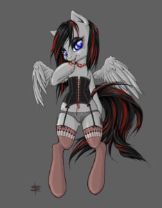 Rating: Questionable Score: 0 Tags: blood bodily_fluids clothed clothing corset e621 equid equine fan_character feathered_wings feathers female garter_straps hair hasbro legwear lingerie mammal my_little_pony mythological_creature mythological_equine mythology panties pegasus skimpy solo stockings tail topwear tt-n underwear wings User: bunchy7s