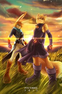 Rating: Safe Score: 0 Tags: 2011 2:3 5_fingers anthro armwear belt blue_eyes boots bottomwear brown_hair cape clothed clothing cloud coat day detailed_background duo e621 elbow_gloves fingers fist footwear fully_clothed fur gloves grass green_eyes hair handwear lagomorph lens_flare leporid long_ears looking_aside male mammal outside pants piti_yindee plant rabbit shoes short_hair sky smile standing sun tail tailcoat tan_body tan_fur topwear User: bunchy7s