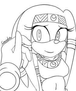 Rating: Safe Score: 0 Tags: 5:6 anthro black_and_white black_line_art canastus caressing clothing digital_drawing_(artwork) digital_media_(artwork) duo e621 echidna female gloves hair handwear hi_res jewelry line_art looking_at_viewer mammal monochrome monotreme petting sega simple_background solo_focus sonic_adventure sonic_the_hedgehog_(series) tikal_the_echidna white_background User: bunchy7s