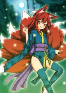 Rating: Safe Score: 0 Tags: animal_humanoid asian_clothing canid canid_humanoid canine canine_humanoid clothing e621 east_asian_clothing female fox fox_humanoid fox_tail hair hi_res humanoid japanese_clothing kimono legwear long_hair looking_at_viewer mammal mammal_humanoid multi_tail playjoe2005 red_hair shiki_sakigake solo tail thigh_highs yellow_eyes User: bunchy7s