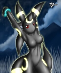 Rating: Safe Score: 0 Tags: 2009 5:6 anthro biped breasts cloud detailed_background e621 ear_markings eeveelution facial_markings female generation_2_pokemon glowing head_markings hi_res looking_at_viewer markings mnxenx001 night nintendo outside pokemon pokemon_(species) pokemorph red_eyes sky solo standing star starry_sky stretching tail toony umbreon User: bunchy7s