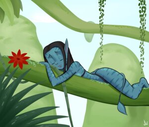 Rating: Questionable Score: 0 Tags: 2010 alien alien_humanoid black_hair blue_body blue_skin blue_stripes e621 eyes_closed female flower hair humanoid james_cameron's_avatar jopereira lying na'vi neytiri not_furry on_front outside plant sky sleeping smile solo striped_body striped_skin stripes tail tail_tuft tuft vines User: bunchy7s