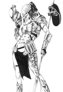Rating: Safe Score: 0 Tags: 2010 abs alien alien_(franchise) alien_humanoid alien_vs._predator_(franchise) breasts e621 eyeless fangs female humanoid impalement kousaku looking_down mask melee_weapon monochrome muscular muscular_female muscular_humanoid polearm predator_(franchise) simple_background solo spear standing teeth weapon white_background xenomorph yautja User: bunchy7s
