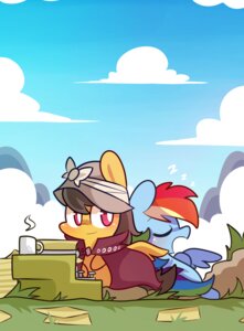 Rating: Safe Score: 0 Tags: 2013 a._k._yearling_(mlp) blue_body blue_feathers blue_fur chibi clothing cloud container cup daring_do_(mlp) duo e621 equid equine eyes_closed feathered_wings feathers female friendship_is_magic fur grass grey_hair hair hasbro hat headgear headwear hi_res mackinn7 mammal multicolored_hair my_little_pony mythological_creature mythological_equine mythology pegasus plant purple_eyes rainbow_dash_(mlp) rainbow_hair rock sleeping typewriter wings User: bunchy7s