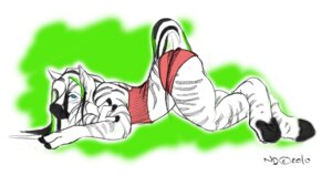 Rating: Safe Score: 0 Tags: 2010 3_fingers anthro ass_up black_body black_fur black_hair blue_eyes clothed clothing crossed_legs e621 equid equine facial_markings femboy fingers fur green_hair hair hair_over_eye head_markings hooved_fingers hooves jack_hyperfreak_(hyperfreak666) looking_aside looking_at_viewer male mammal markings multicolored_hair muzzle_(marking) necrodrone one_eye_obstructed raised_tail seductive side_view simple_background skimpy snout snout_markings solo stripes tail white_background white_body white_fur white_hair zebra User: bunchy7s