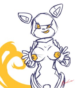 Rating: Questionable Score: 0 Tags: android anthro breasts domestic_cat e621 ear_markings esix facial_markings felid feline felis female fire glowing hair head_markings keishinkae licking licking_lips licking_own_lips machine mammal markings mascot mascot_contest nipples nude robot robot_anthro self_lick sketch smile solo tongue tongue_out yellow_eyes yellow_nipples User: bunchy7s