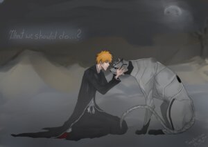 Rating: Safe Score: 0 Tags: adjuchas ambiguous_gender asian_mythology bleach_(series) deity desert duo e621 east_asian_mythology english_text eye_contact felid feral grimmjow_jaegerjaquez hollow_(bleach) human ichigo_kurosaki japanese_mythology looking_at_another male mammal mythology outside pantherine quadruped shinigami shinigami_uniform tail text toushiirou User: bunchy7s