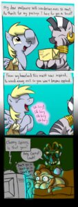 Rating: Safe Score: 0 Tags: amber_eyes blonde_hair carrot_top_(mlp) comic delivery_(commerce) delivery_employee derp_eyes derpy_hooves_(mlp) dialogue e621 ear_piercing earth_pony electronics elosande english_text equid equine eyes_closed feathered_wings feathers female feral friendship_is_magic grey_body grey_feathers hair hasbro hi_res horse jewelry mail mammal mask multicolored_hair my_little_pony mythological_creature mythological_equine mythology necklace open_mouth orange_hair package pegasus piercing pony postal_carrier postal_delivery stripes television text two_tone_hair wings zebra zecora_(mlp) User: bunchy7s