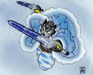 Rating: Safe Score: 0 Tags: action_pose anthro blue_eyes canid canine canis clothed clothing dual_wielding e621 hi_res holding_melee_weapon holding_object holding_sword holding_weapon ice ice_sword male mammal melee_weapon pose ring solo sword weapon wolf 一角 User: bunchy7s