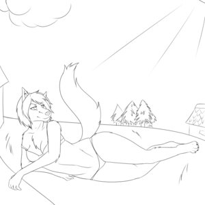 Rating: Safe Score: 0 Tags: 1:1 2011 anthro bikini black_and_white canid canine clothed clothing e621 female line_art lorena mammal monochrome outside plant simple_background skimpy solo swimwear tail tree two-piece_swimsuit white_background wood User: bunchy7s