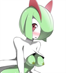 Rating: Questionable Score: 0 Tags: blush breasts e621 female generation_3_pokemon green_body green_hair green_nipples hair humanoid kirlia nintendo nipples not_furry pokemon pokemon_(species) red_eyes simple_background solo white_background zerosabort User: bunchy7s