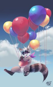 Rating: Safe Score: 0 Tags: 2chaotic absurd_res ambiguous_gender anthro attached_to_balloon balloon balloon_support cloud e621 flying geometric_balloon hanging_from_balloon heart_balloon heart_symbol hi_res holding_balloon holding_heart holding_object inflatable inflatable_support kerchief kerchief_only mammal mostly_nude neckerchief neckerchief_only neckwear outside procyonid raccoon rudragon shaped_balloon sky skyscape solo tail User: bunchy7s