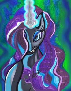 Rating: Safe Score: 0 Tags: 2013 abstract_background aurora-chiaro blue_eyes e621 equid equine fangs female feral friendship_is_magic glowing hair half-length_portrait hasbro horn idw_publishing magic mammal multicolored_hair my_little_pony my_little_pony_(idw) mythological_creature mythological_equine mythology nightmare_rarity_(idw) portrait pupils simple_background slit_pupils solo sparkles teeth two_tone_hair unicorn User: bunchy7s