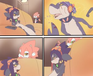 Rating: Safe Score: 0 Tags: 2012 ambiguous_gender anthro aquatic bone bone_necklace dragon duo_focus e621 electronics fish group headphones jewelry mako_(rudragon) mythological_creature mythological_scalie mythology necklace ru_(rudragon) rudragon scalie shark teeth User: bunchy7s