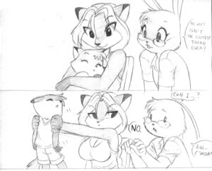 Rating: Safe Score: 0 Tags: 5_fingers anthro bangs bare_shoulders big_breasts biped bottomwear breasts canid canine carrying_another child chochi cleavage clothed clothing curved_eyebrows daww dialogue e621 ears_back english_text eyebrow_through_hair eyebrows eyes_closed eyewear father_(lore) female fingers fox frown fully_clothed glasses graphite_(artwork) greyscale group hair hug lagomorph leporid looking_aside looking_at_another lovely_pets mammal mike_blade monochrome mother_(lore) parent_(lore) parted_bangs pince-nez pivoted_ears question rabbit shirt shorts simple_background sleeping small_mouth speech_bubble t-shirt talking_to_another text topwear traditional_media_(artwork) translucent translucent_hair white_background young young_anthro User: bunchy7s