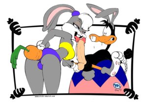 Rating: Explicit Score: 0 Tags: anal_insertion androgynous anthro balls breasts bugs_bunny canon_crossdressing carrot crossdressing daffy_duck duck fake_breasts female girly lola_bunny_(cosplay) looney_tunes male penis rabbit rule34 soft_feathers space_jam turk128 User: bunchy7s