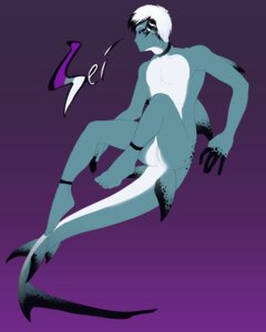 Rating: Questionable Score: 0 Tags: 2011 anthro aquatic black_sclera e621 fish gills gradient_background hair hi_res male nude phoenix-pinion purple_background purple_eyes shark simple_background solo tail white_hair User: bunchy7s