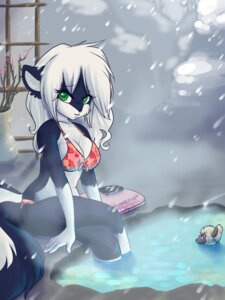 Rating: Questionable Score: 0 Tags: 2010 3:4 anthro bikini biped black_body black_fur breasts christiepistol cleavage clothed clothing day e621 eyelashes female fur green_eyes hair hot_spring long_hair looking_at_viewer mammal mephitid outside sitting skimpy skunk sky snow solo steam swimwear tail taki_(takikuroi) tight_clothing two-piece_swimsuit water white_body white_fur white_hair winter User: bunchy7s
