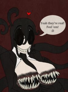 Rating: Questionable Score: 0 Tags: bodily_fluids breasts bumbledoc bust_portrait creepypasta crossgender cryptid drooling e621 english_text eyewear fairy female glasses grinner grinning_man humanoid monster monstrous_humanoid nightmare_fuel not_furry portrait saliva solo teeth text the_grinner unknown_species vonderdevil what_has_science_done where_is_your_god_now User: bunchy7s