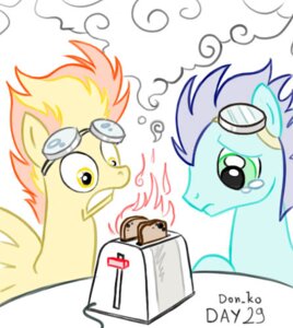Rating: Safe Score: 0 Tags: appliance bodily_fluids bread cooking_fail don_ko duo e621 epic_fail equid equine fail feathered_wings feathers female feral fire food friendship_is_magic hair hasbro horse kitchen_appliance low_res male mammal my_little_pony mythological_creature mythological_equine mythology pegasus pony simple_background soarin_(mlp) spitfire_(mlp) tears toast toaster white_background wings wonderbolts_(mlp) yellow_body yellow_feathers User: bunchy7s