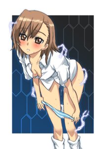 Rating: Explicit Score: 0 Tags: 1girls biribiri blush breasts brown_eyes brown_hair cleavage down_blouse electricity electrokinesis female female_only flat_chest footwear highres human kneehighs loose_socks misaka_mikoto nagy no_bra open_clothes open_shirt panties panty_pull pussy pussy_juice pussy_juice_trail rule34 shirt short_hair small_breasts socks solo striped striped_panties sweat teenage_female teenager to_aru_kagaku_no_railgun to_aru_majutsu_no_index underwear undressing wet_pussy white_socks young User: bunchy7s