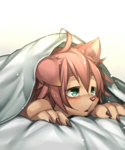 Rating: Safe Score: 0 Tags: 5:6 ambiguous_gender anthro bed bed_sheet bedding blush brown_hair canid canine claws e621 furniture green_eyes hair hiding inside kemono makuro mammal on_bed simple_background solo under_covers white_background young young_anthro User: bunchy7s