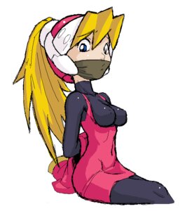 Rating: Explicit Score: 0 Tags: 1girls arms_behind_back blonde_hair blue_eyes breasts ciel_(mega_man) female mega_man mega_man_zero nipples ponytail rule34 sitting solo tied_hair User: bunchy7s