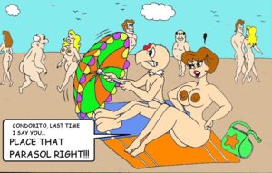 Rating: Explicit Score: 0 Tags: 10s 2010 2010s angry anthro ass avian background_characters beach blonde_hair breasts brown_hair condorito condorito_(series) dialogue dialogue_box dialogue_bubble digital_drawing_(artwork) english english_dialogue english_text female large_breasts light-skinned_female light-skinned_male light_skin loenror male multiple_boys multiple_females multiple_girls multiple_males nude_beach parasol pepo_(copyright) rule34 sitting speech_bubble yayita User: bunchy7s