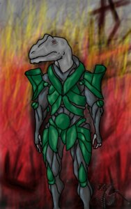 Rating: Safe Score: 0 Tags: 2014 5:8 anthro armor bioware biped bonyfox clothed clothing dinosaur e621 electronic_arts hi_res lizard looking_at_viewer male mass_effect mass_effect_3 prehistoric_species red_eyes reptile scalie simple_background solo standing User: bunchy7s