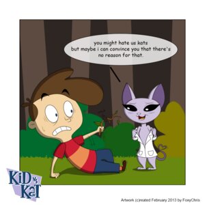 Rating: Questionable Score: 0 Tags: 1:1 2013 blue_eyes brown_hair clothing comic coop_burtonburger dialogue domestic_cat dr._k_(kid_vs._kat) duo e621 english_text felid feline felis female foxychris fur grey_body grey_fur hair heart_symbol human kid_vs._kat male mammal tail text undressing young young_male User: bunchy7s