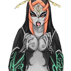 Rating: Questionable Score: 0 Tags: 1:1 black_body black_skin breasts e621 female hair humanoid looking_at_viewer midna midna_(true_form) multicolored_body multicolored_skin nintendo nipples not_furry open_mouth orange_hair seductive simple_background solo the_legend_of_zelda tongue twili twilight_princess two_tone_body two_tone_skin unknown_artist white_background white_body white_skin User: bunchy7s