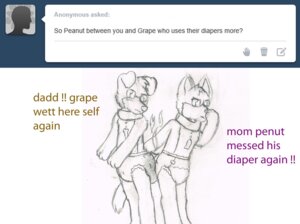 Rating: Explicit Score: 0 Tags: 2013 anonymous anthro bodily_fluids canid canine clothed clothing color_coded color_coded_text dialogue diaper diaper_only duo e621 english_text feces felid female genital_fluids grape_jelly_(housepets!) housepets! male mammal name_drop name_in_dialogue peanut_butter_(housepets!) peeing pooping smelly soiled_diaper soiling soiling_diaper talking_to_another text topless tumblr unclean_diaper urine used_diaper using_diaper wearing_diaper wet wet_diaper wetting wetting_diaper yourfur User: bunchy7s