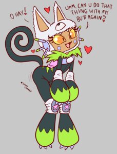Rating: Safe Score: 0 Tags: 2014 anthro conditional_dnp domestic_cat e621 english_text felid feline felis female happy heart_symbol mammal oban_star_racers para-dice smile solo teckworks text User: bunchy7s