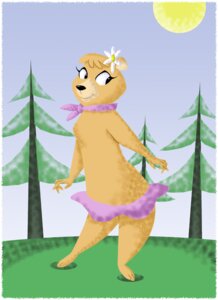 Rating: Safe Score: 0 Tags: 3_toes anthro barefoot bear chadrocco cindy_bear daisy_(flower) e621 feet female flower hanna-barbera mammal plant scarf solo toes yogi_bear User: bunchy7s