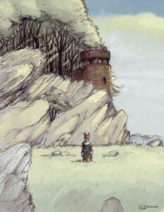 Rating: Safe Score: 0 Tags: 2009 amazing_background anthro building canid canine detailed detailed_background e621 fox grass hi_res landscape male mammal outcrop plant seyorrol solo tower User: bunchy7s