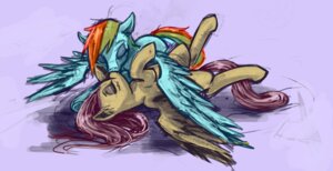 Rating: Questionable Score: 0 Tags: 2013 allosaurus_(artist) bantha blue_body blue_feathers blue_fur colored duo e621 equid equine eyes_closed feathered_wings feathers female female/female feral feral_on_feral fluttershy_(mlp) friendship_is_magic fur hair hasbro hooves kissing long_hair lying mammal multicolored_hair my_little_pony mythological_creature mythological_equine mythology on_back on_front pegasus pink_hair rainbow_dash_(mlp) rainbow_hair simple_background underhoof wings yellow_body yellow_feathers yellow_fur User: bunchy7s