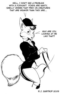 Rating: Safe Score: 0 Tags: 2009 anthro canid canine e621 english_text female fennec_fox fox horseback_riding hunting hunting_pink jodhpurs lady_pam mammal monochrome reins richard_bartrop riding saddle solo straddling tail text toff true_fox User: bunchy7s
