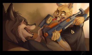 Rating: Safe Score: 0 Tags: anthro black_border bloodshot23 border canid canine canis duo e621 fox inside laugh lying male mammal nerf ranged_weapon simple_background surprised toy toy_gun weapon wolf User: bunchy7s Rating: Safe Score: 0 Tags: anthro black_border bloodshot23 border canid canine canis duo e621 fox inside laugh lying male mammal nerf ranged_weapon simple_background surprised toy toy_gun weapon wolf User: bunchy7s