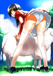 Rating: Questionable Score: 0 Tags: black_eyes black_hair bottomwear bovid butt caprine clothed clothing domestic_sheep duo e621 female feral footwear frilly garter_straps hair hima hooves human human_focus legwear lingerie maid_uniform mammal not_furry_focus panties panty_shot presenting presenting_hindquarters sheep skirt socks solo_focus surprised thigh_highs thigh_socks underwear uniform upskirt white_clothing white_panties white_underwear User: bunchy7s
