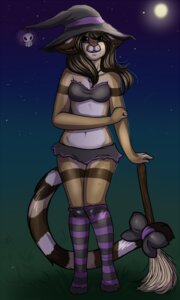 Rating: Safe Score: 0 Tags: 3:5 ajna anthro artist_collaboration bassariscus biped black_hair blue_eyes bone bottomwear broom cacomistle cleaning_tool clothed clothing e621 felid female footwear grass hair halloween hat headgear headwear holidays legwear long_hair looking_at_viewer magic_user mammal midriff moon neive night outside pink_nose plant procyonid shirt skimpy skirt skull sky socks solo standing star starry_sky stockings stripes tail tee_(ajna) topwear witch witch_hat User: bunchy7s