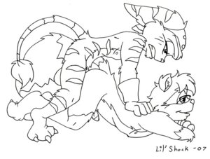Rating: Explicit Score: 0 Tags: 2007 2boys anthro character_request dated furry gay lil'_shock line_art male male_only monochrome ratchet_(ratchet_and_clank) ratchet_and_clank rule34 video_games yaoi User: bunchy7s