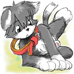 Rating: Explicit Score: 0 Tags: 1:1 anthro black_body black_fur black_hair canid canine canis chest_tuft collar domestic_dog e621 fur genitals hair low_res male mammal penis short_hair solo tail tochirake totchi tuft young young_anthro young_male User: bunchy7s