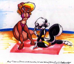 Rating: Questionable Score: 0 Tags: 1995 amy_squirrel anthro arms_above_head beach bedroom_eyes bikini blonde_hair butt clothed clothing detailed_background duo e621 eric_schwartz eyewear female fluffy fluffy_tail gloves_(marking) grey_squirrel hair half-closed_eyes hands_behind_head highleg highleg_bikini highleg_bottomwear highleg_swimwear leg_markings looking_at_viewer looking_back mammal markings mephitid narrowed_eyes on_towel outside pose presenting presenting_hindquarters rear_view rodent sabrina_(sabrina_online) sabrina_online sand sciurid seaside seductive sitting skimpy skunk sky smile socks_(marking) striped_skunk sunglasses swimwear tail towel tree_squirrel two-piece_swimsuit water User: bunchy7s